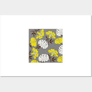 Poppy Yellow and White Flower Posters and Art